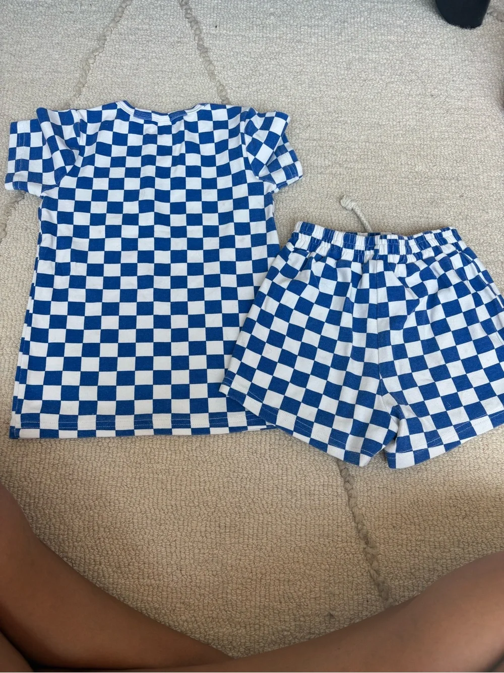 LITTLE ONE SHOP | Blue Checkered Matching Set - EUC